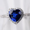 2 Carat Moissanite Heart-Shaped Side Stone Ring