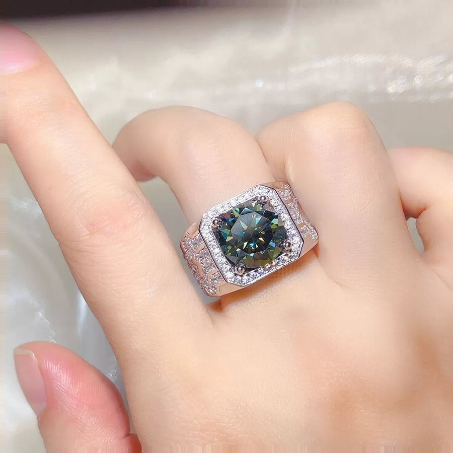 5 Carat 925 Sterling Silver Moissanite Ring | Redblad 18K Solid Gold & Certified Diamond Rings