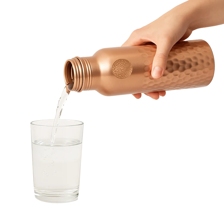 Koperen Drinkfles 950 ml - Diamonds