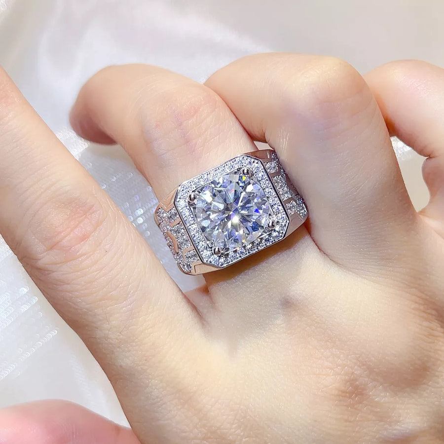 5 Carat 925 Sterling Silver Moissanite Ring | Redblad 18K Solid Gold & Certified Diamond Rings