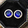 Contrast 2 Carat Moissanite Platinum-Plated Stud Earrings