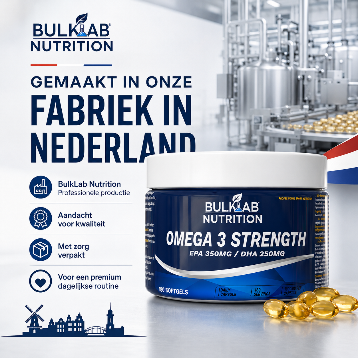 Omega 3 Strength EPA 350mg / DHA 250mg – BulkLab Nutrition