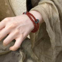 Double Layered Agate Beaded Bracelet