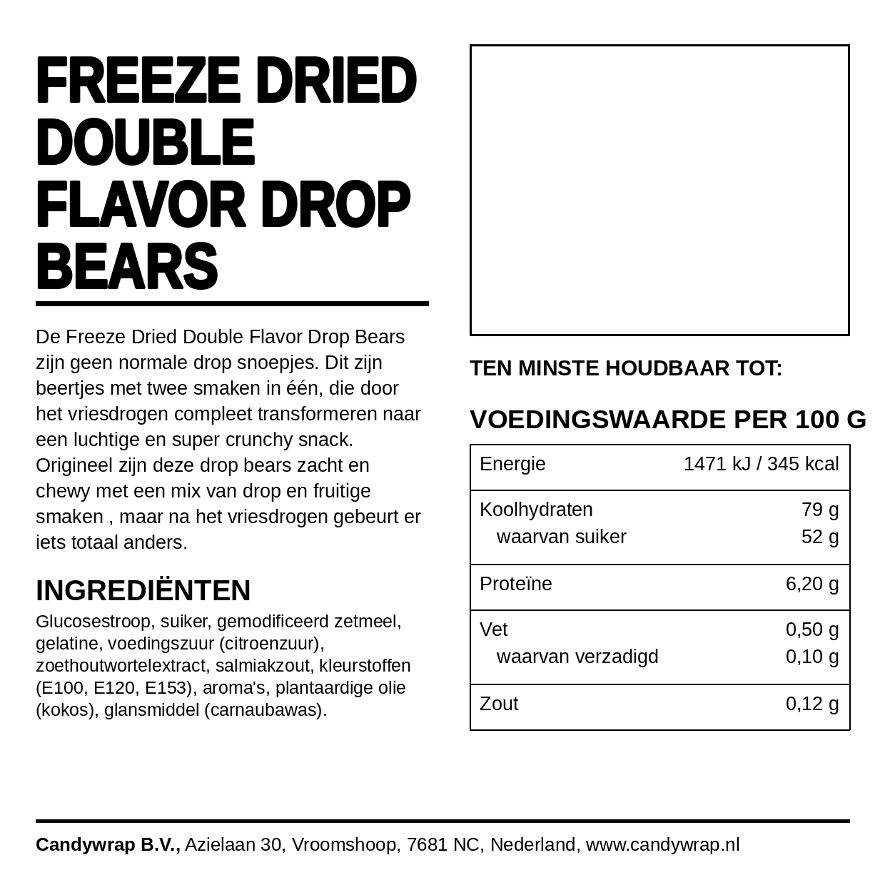 Freeze Dried Double Flavor Drop Bears