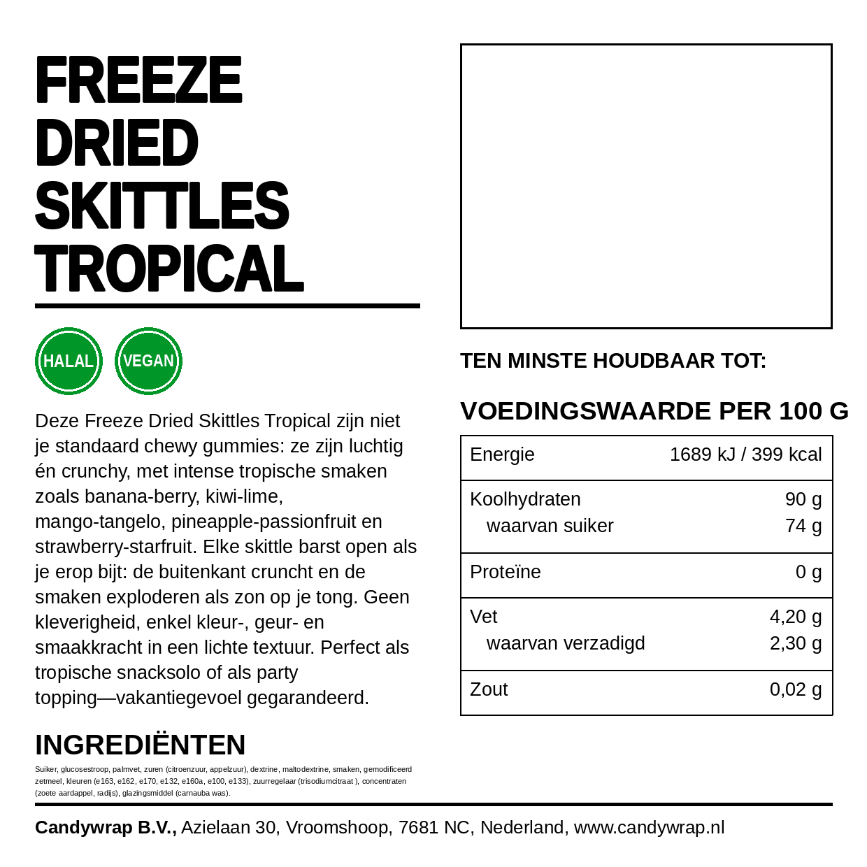 Freeze Dried Skittles Tropical