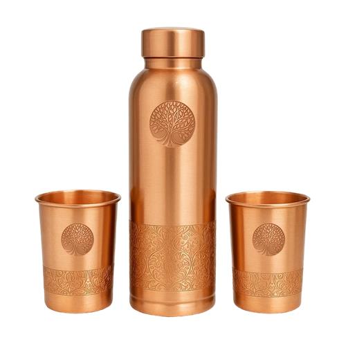 Redblad Koperen Waterfles en Bekers Set