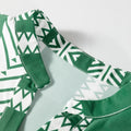 Gréng Boho Ethnesch Print Hallefknäppchen 3/4 Ärmel Casual Kleed - Foto 6
