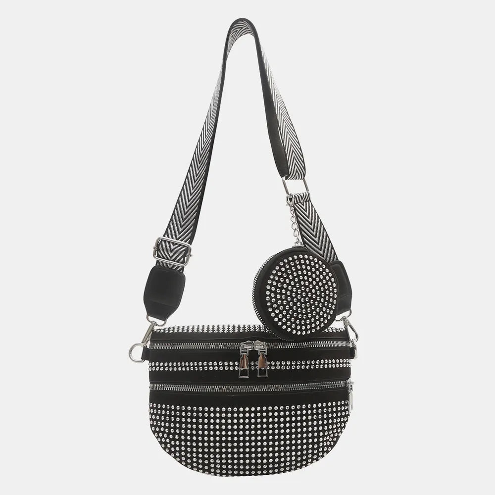 Studded Adjustable Strap Crossbody Bag - Luxe Damesmode & Kleding Collectie | Redblad Nederland