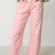 Jeans casual slim fit rosa a pois