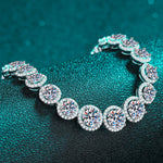 925 Sterling Silver 10.4 Carat Moissanite Bracelet | Redblad 18K Solid Gold & Certified Diamond Bracelets