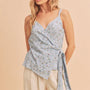 Aemi + Co Ditsy Floral Surplice Adjustable Straps Cami