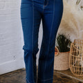 Sail Blue Center Seam Deep Wash Straight Jeans - Foto 2