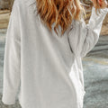 Black Contrast Flap Pockets Relaxed Shacket - Damesmode Afbeelding 5 - Foto 5