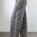 Black Leopard Print High Waist Barrel Jeans - Damesmode Afbeelding 3 - Foto 3