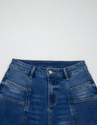 Sky Blue Tailored Seam Detail Womens Shift Jeans