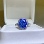 5 Carat Moissanite 925 Sterling Silver Ring | Redblad 18K Solid Gold & Certified Diamond Rings
