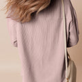 Light Pink Corduroy Flap Pocket Button Up Shacket - Foto 2