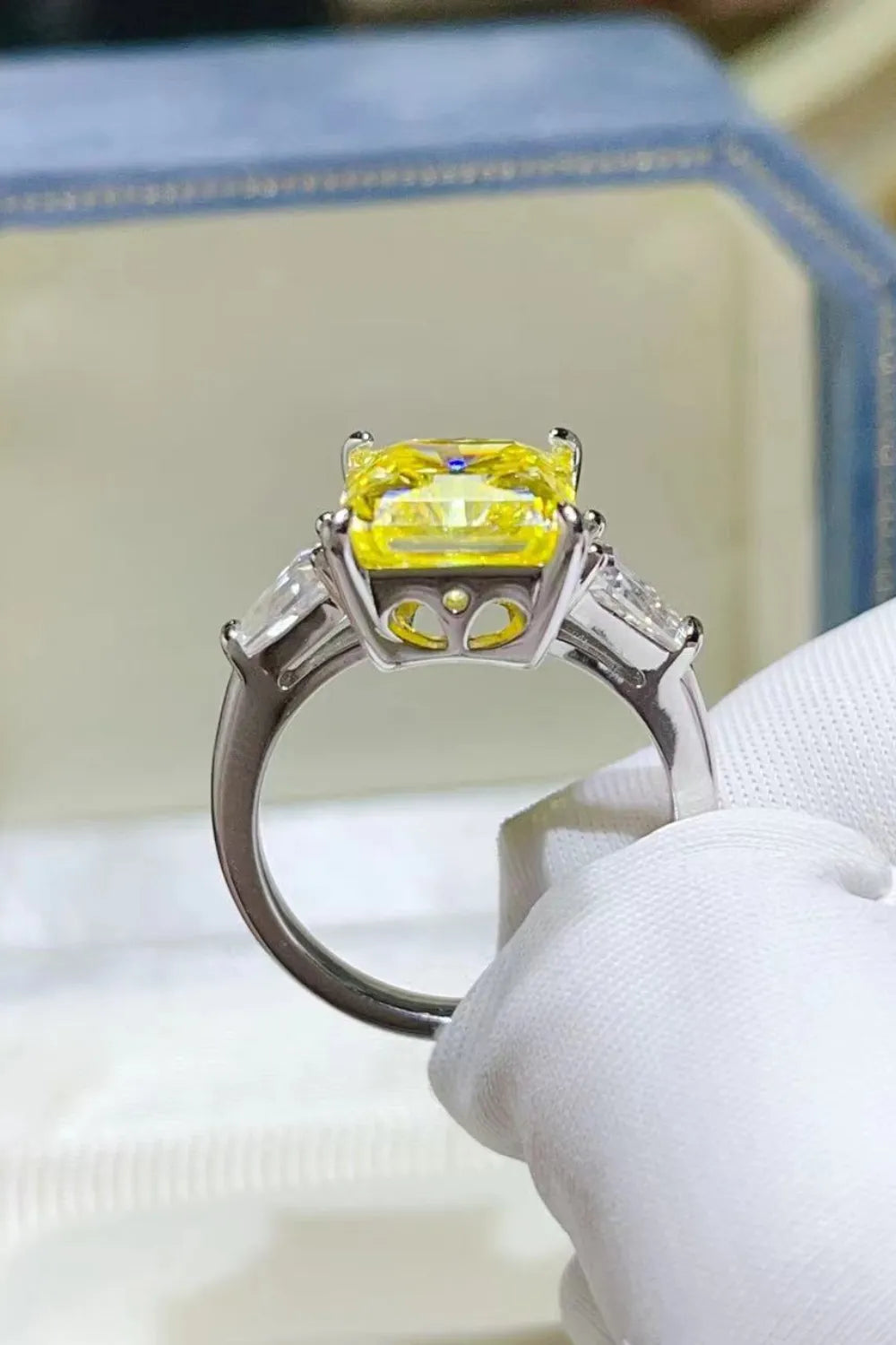 5 Carat Moissanite 925 Sterling Silver Ring | Redblad 18K Solid Gold & Certified Diamond Rings