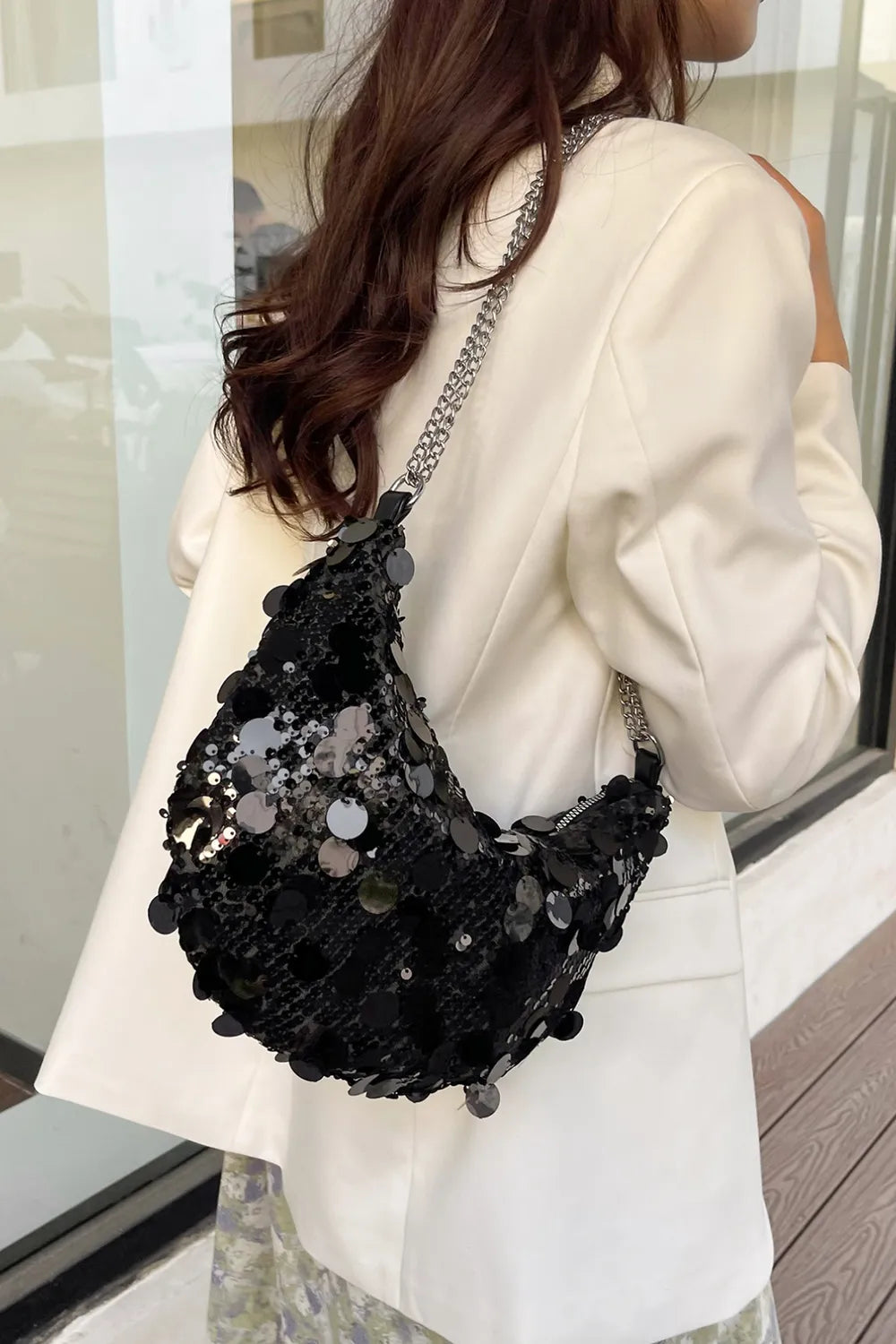 Sequin Chain Crossbody Bag - Exklusive Damenmode & Kleidung Kollektion | Redblad Deutschland