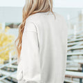 Dunkelblauer Oversize-Pullover mit Cut-Shoulder Reversible Mock-Neck-Pullover - Foto 6
