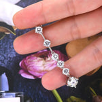 4 Carat Moissanite 925 Sterling Silver Earrings | Redblad 18K Solid Gold & Certified Diamond Earrings