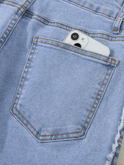 Jeans Beau Blue Contrast Stripe Lateral Patchwork Patchwork - Damesmode Afbeelding 8 - Miniatuur