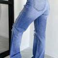 Myosotis Mid Rise Belastete Vorschau auf Jeans mit geraden Beinen - Foto 2