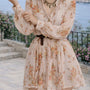 Full Size Floral Print Long Sleeve Shirt Dress Plus Size