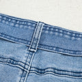 Beau Blue Western Washed Bow Knot Sash Wide Leg Jeans - Damesmode Afbeelding 6 - Foto 6