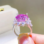 10 Carat Moissanite Zircon 925 Sterling Silver Ring | Redblad 18K Solid Gold & Certified Diamond Rings