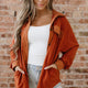 Gold Flame Velvet Flap Zakkens met Verlaagde Schouder Casual Shacket