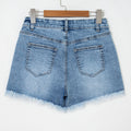 Dusk Blue Western Embroidery Stud Denim Shorts Summer Daily Wear - Foto 4