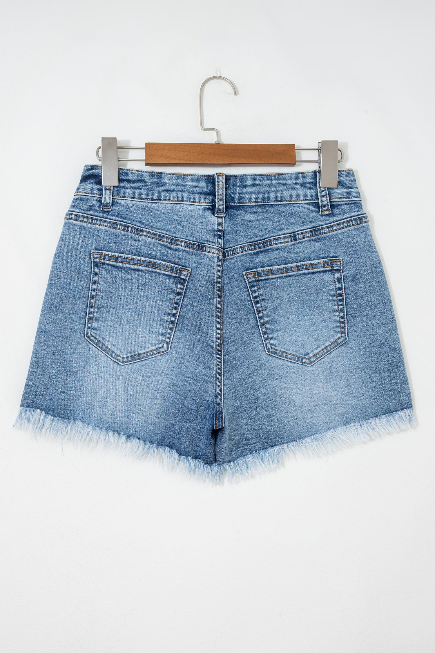 Dusk Blue Western Embroidery Stud Denim Shorts Sommer Alltagskleidung