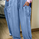 Beau Blauw avec cordon, taille élastique, pantalon en jean aérien