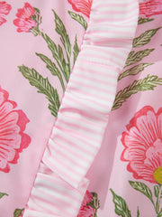 Chemise à manches bouffantes rayées rose Sweet Blooms - Miniatuur