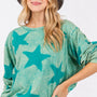 SAGE + FIG Mineral Wash Star Pattern T-Shirt