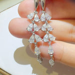 6 Carat Moissanite 925 Sterling Silver Bar Earrings | Redblad 18K Solid Gold & Certified Diamond Earrings