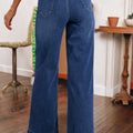 Sail Blue Wide Leg Pocketed High Waist Jeans - Foto 2