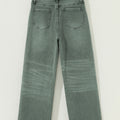 Jeans à quatre feuilles de trèfle, bordure brute légèrement vieillie, jambes larges - Foto 4