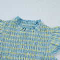 Mehrfarbiges Gingham-Tanktop mit geräuchertem Spitzenverschluss - Foto 5