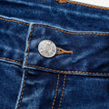 Sky Blue Chic Nahtdetail Raw Hem, Knöchellängt Jeans - Foto 6