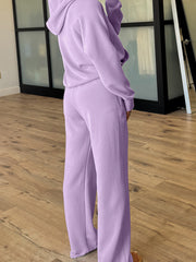 Jet Stream Half Zip Thumbhole Sleeve Hoodie Active Pants 2pcs Outfit - Miniatuur