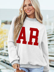 Hellgrauer ARKANSAS/AR doppelseitiger Pullover mit Mock-Neck-Reversibel - Miniatuur
