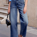 Bluing Mimimalist Patch Pocket Womens Shift Jeans - Damesmode Afbeelding 1 - Foto 1