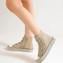 Beast Fashion Multi-Buckle Straps Studded Platform Sneakers