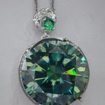 20 Carat Moissanite 925 Sterling Silver Pendant Necklace | Redblad 18K Solid Gold & Certified Diamond Necklaces