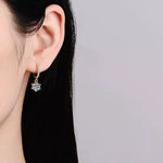 1 Carat 925 Sterling Silver Moissanite Drop Earrings | Redblad 18K Solid Gold & Certified Diamond Earrings