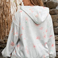 Grauer Blumenmuster Plus-Size lockerer Hoodie - Foto 2