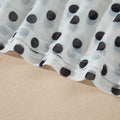 Black Polka Dot Sheer Mesh Long Sleeve Round Neck Shift Top - Damesmode Afbeelding 6 - Foto 6