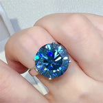 10 Carat 925 Sterling Silver Moissanite Ring | Redblad 18K Solid Gold & Certified Diamond Rings